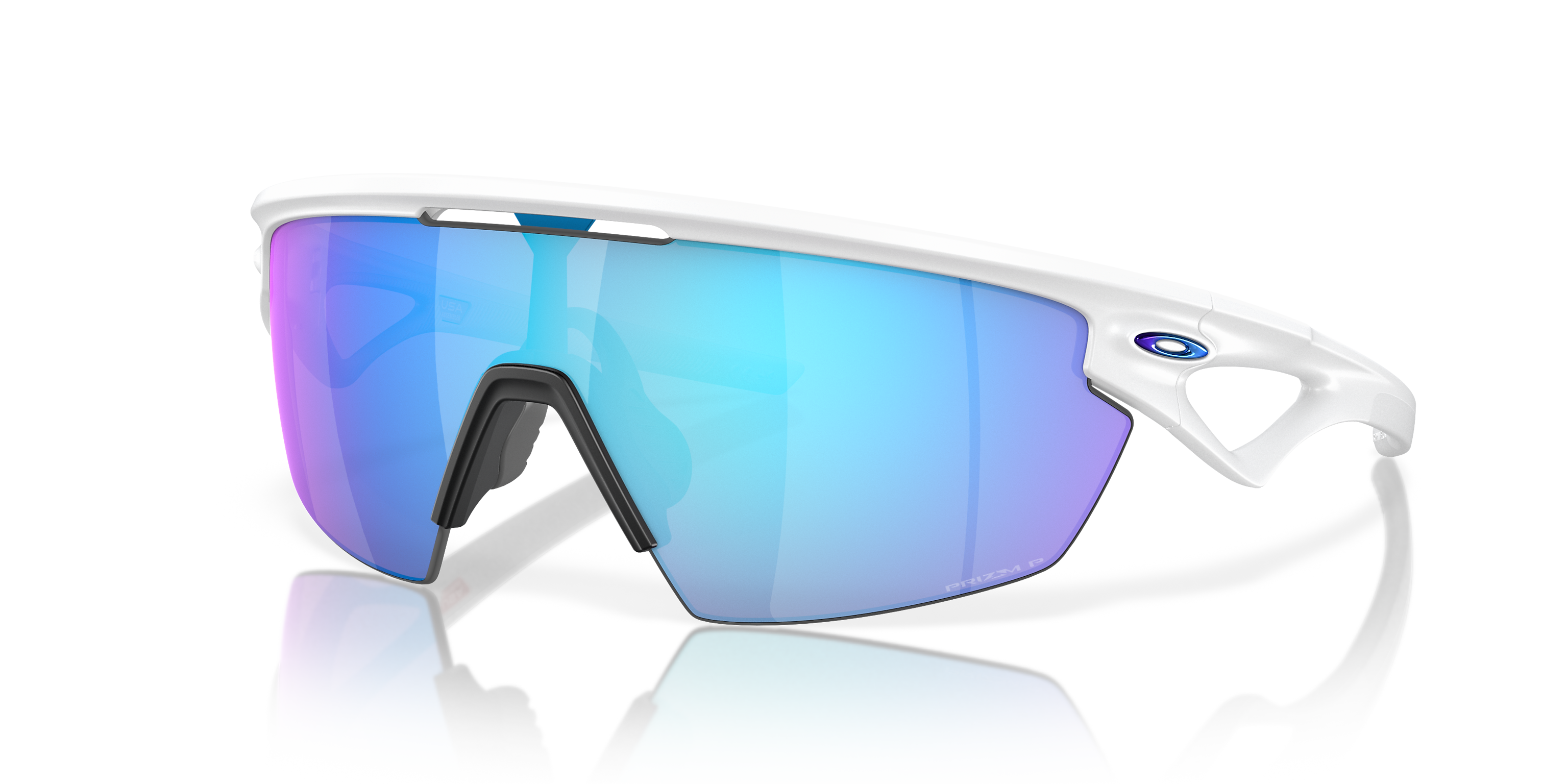 OAKLEY SPHAERA Matte White Prizm Sapphire Polarised