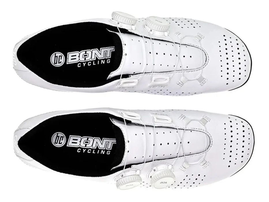 Bont Vaypor 23 White Road Shoes with Dual Boa