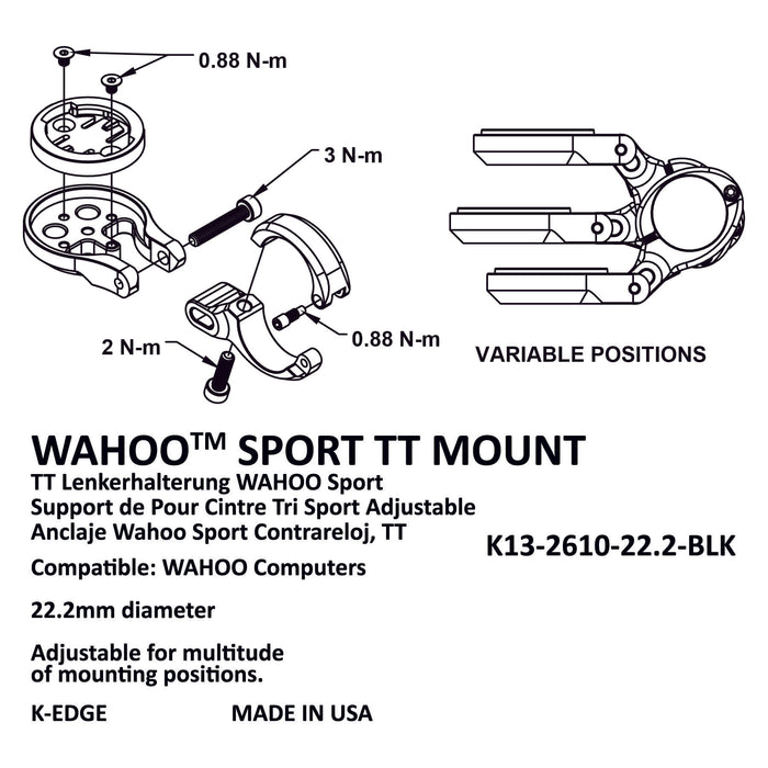 K-EDGE Wahoo TT Sport Mount
